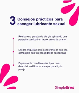 Consejos prácticos para escoger lubricante sexual